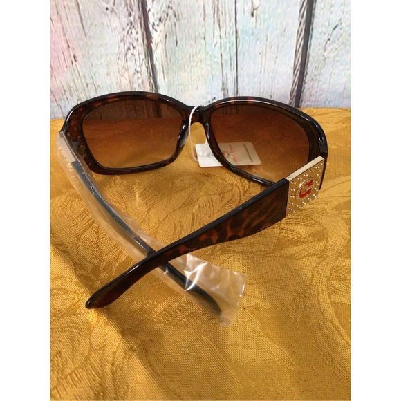 NWT Allure Genesis Sunglasses 100% Protection Tortoiseshell Gold ☀️🌞 - Picture 6 of 9